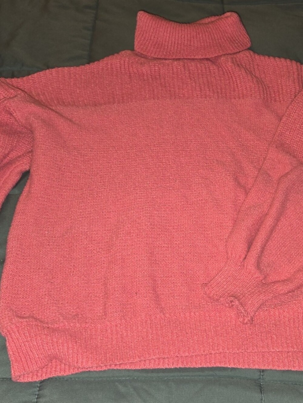 SHEIN Coral Pink Turtleneck Sweater